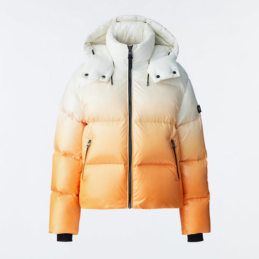 - Evie Ombre Puffa Coat - Sunset