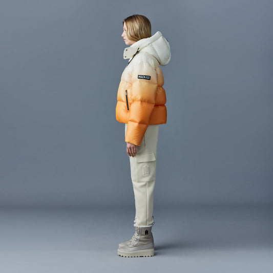 - Evie Ombre Puffa Coat - Sunset