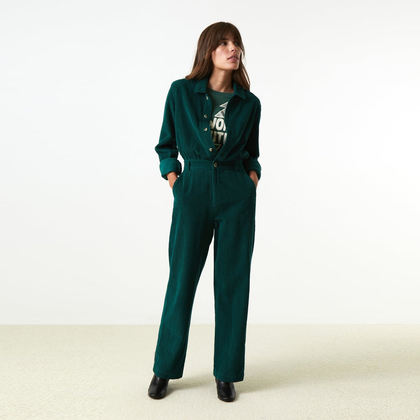 - Orelie Cord Overall - Forest