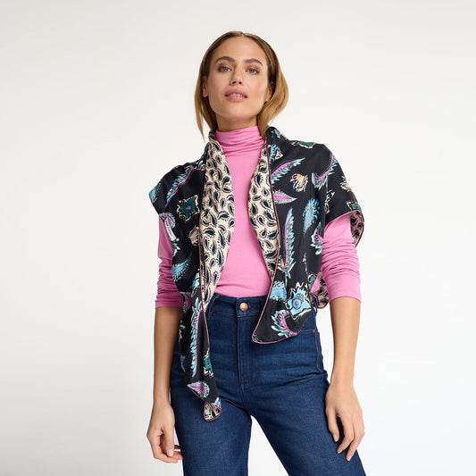 - Double Ocean Gems Shawl - Black