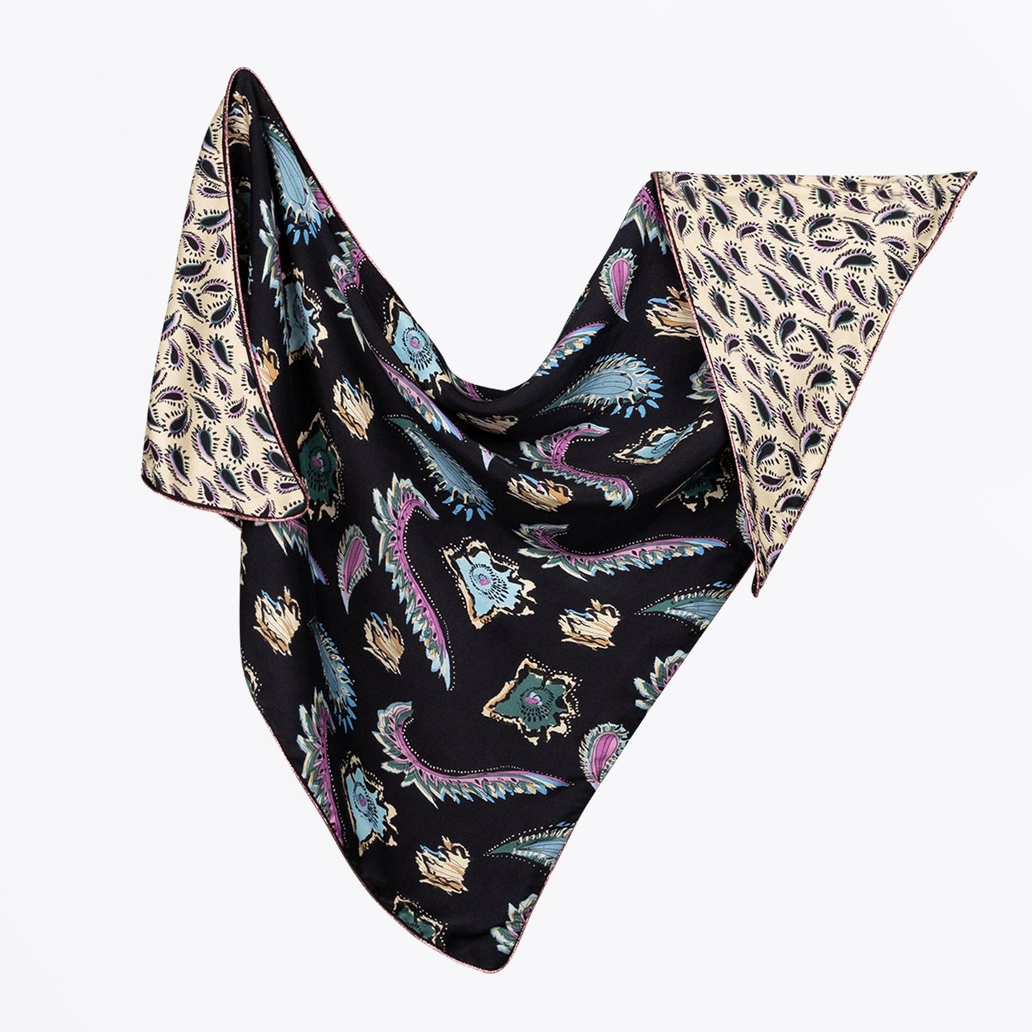 - Double Ocean Gems Shawl - Black