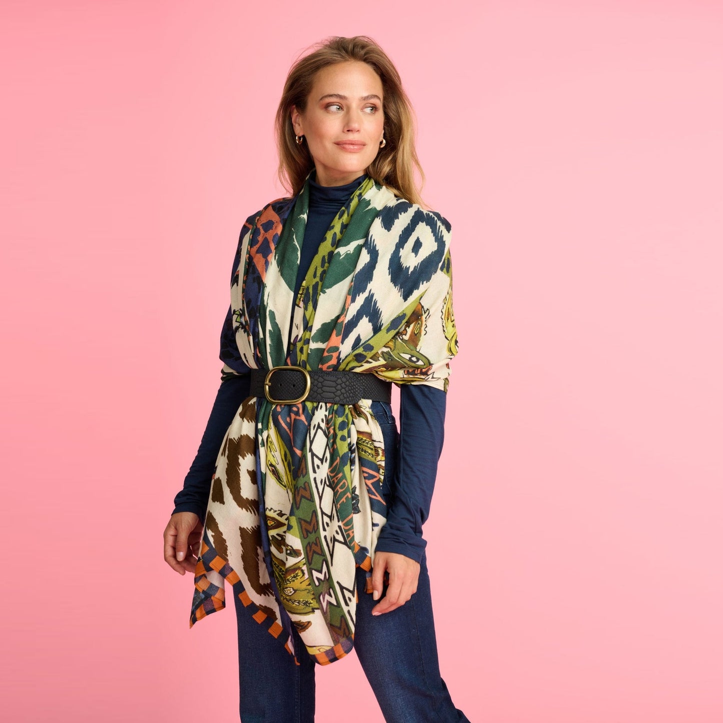 - Electric Tribal Shawl - Multi