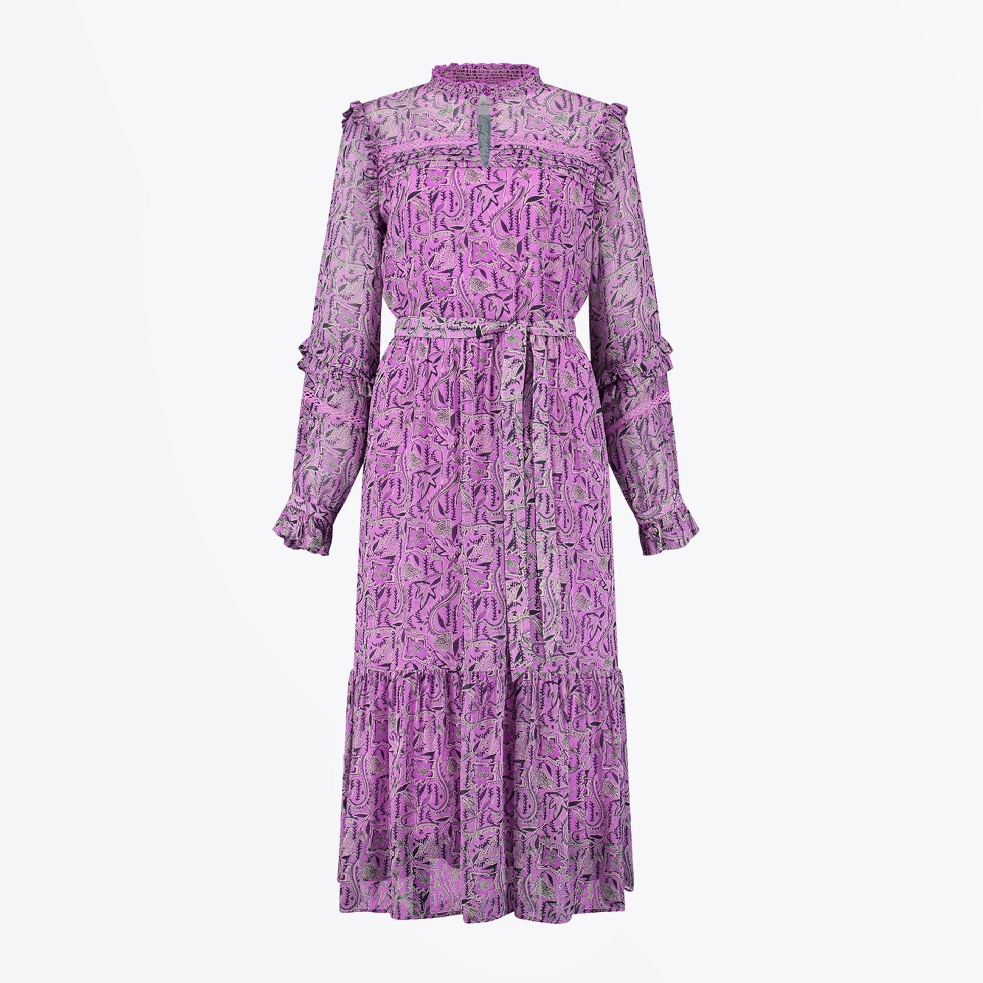 Pom Flows Mauve Dress - Pink
