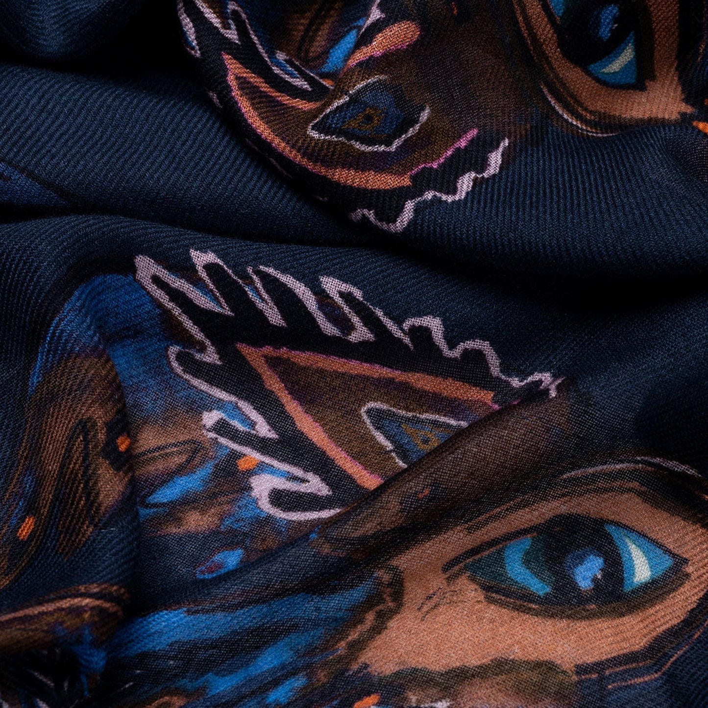 - Mythical Bird Shawl - Blue