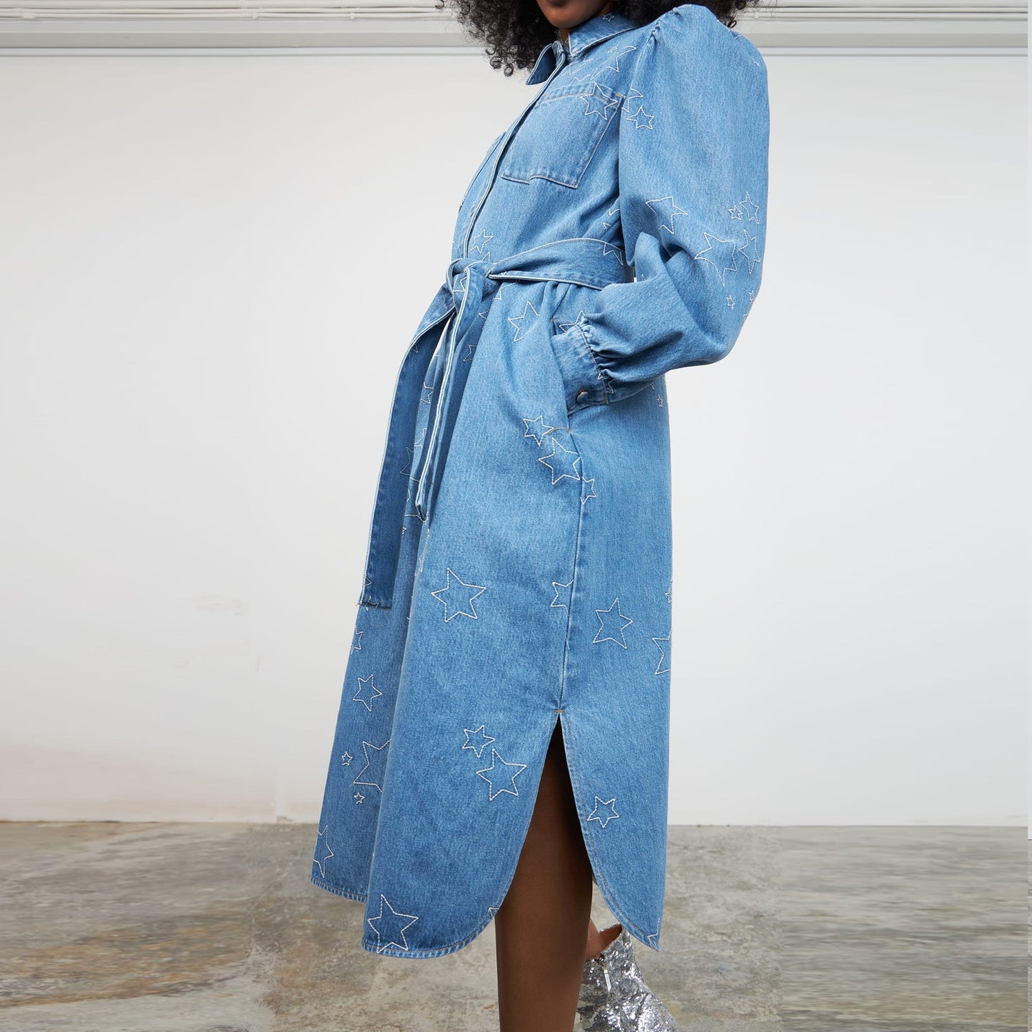 - Sara Lou Dress - Denim Stars