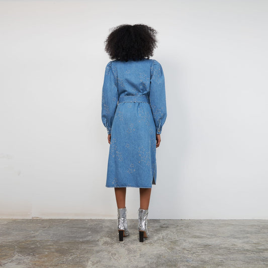 - Sara Lou Dress - Denim Stars