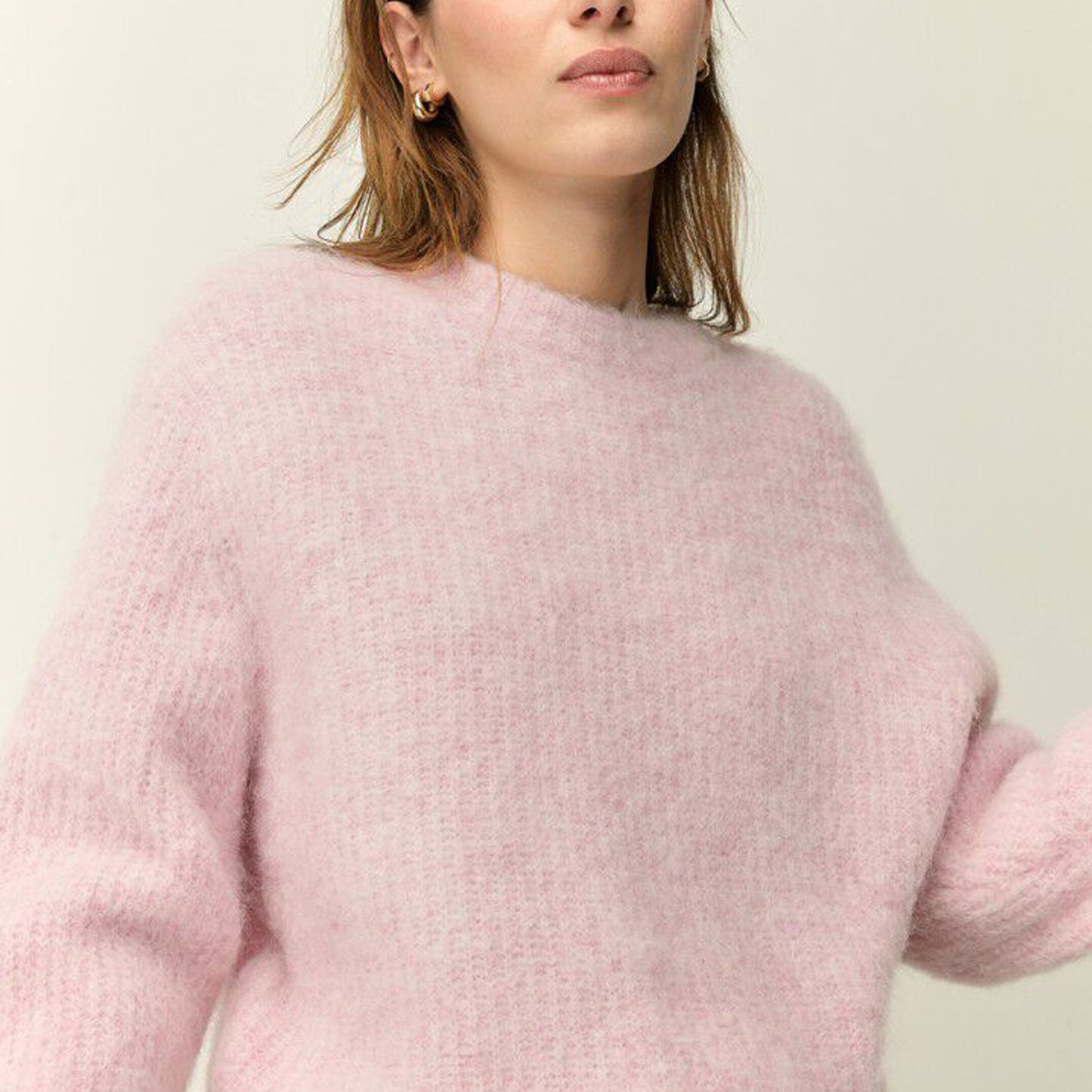 - Foully Alpaca Mix Sweater - Petal Melange