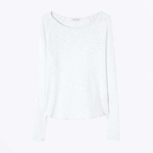 - Sonoma Long Sleeve Cotton Top - White
