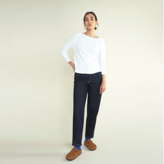 - Sonoma Long Sleeve Cotton Top - White