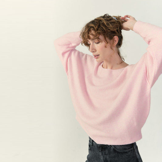 - Damsville Sweater - Sugared Almond Melange