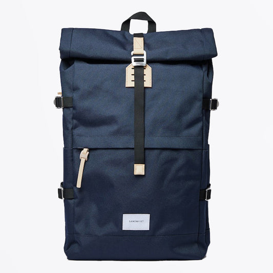 - Bernt Backpack - Navy With Naural Leather