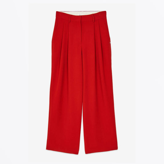 - Pleated Trousers - Red
