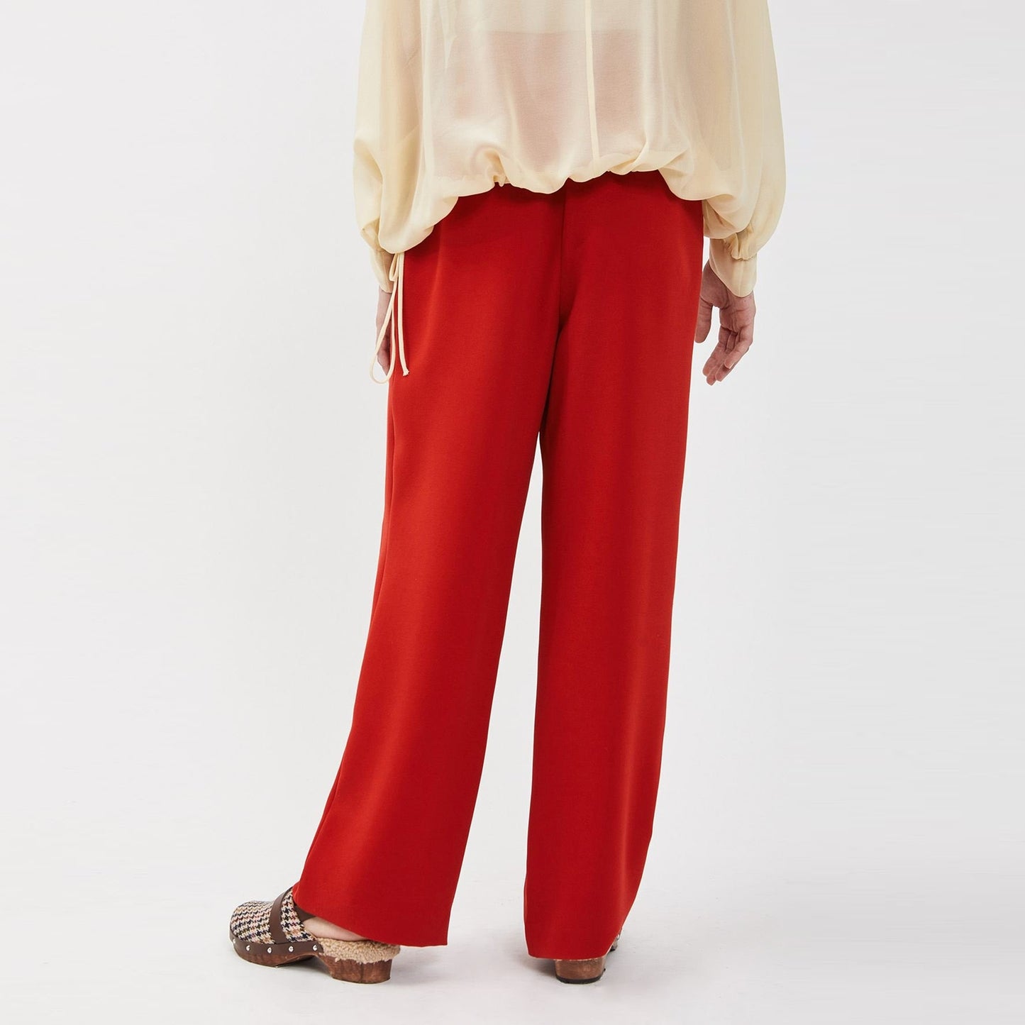 - Pleated Trousers - Red