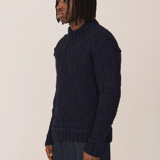 - Bluto Knit Jumper - Blue