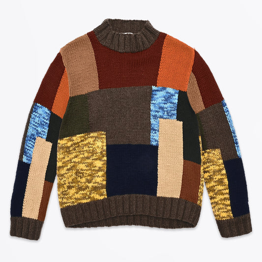 - Bluto Chunky Patchwork Knit - Multi