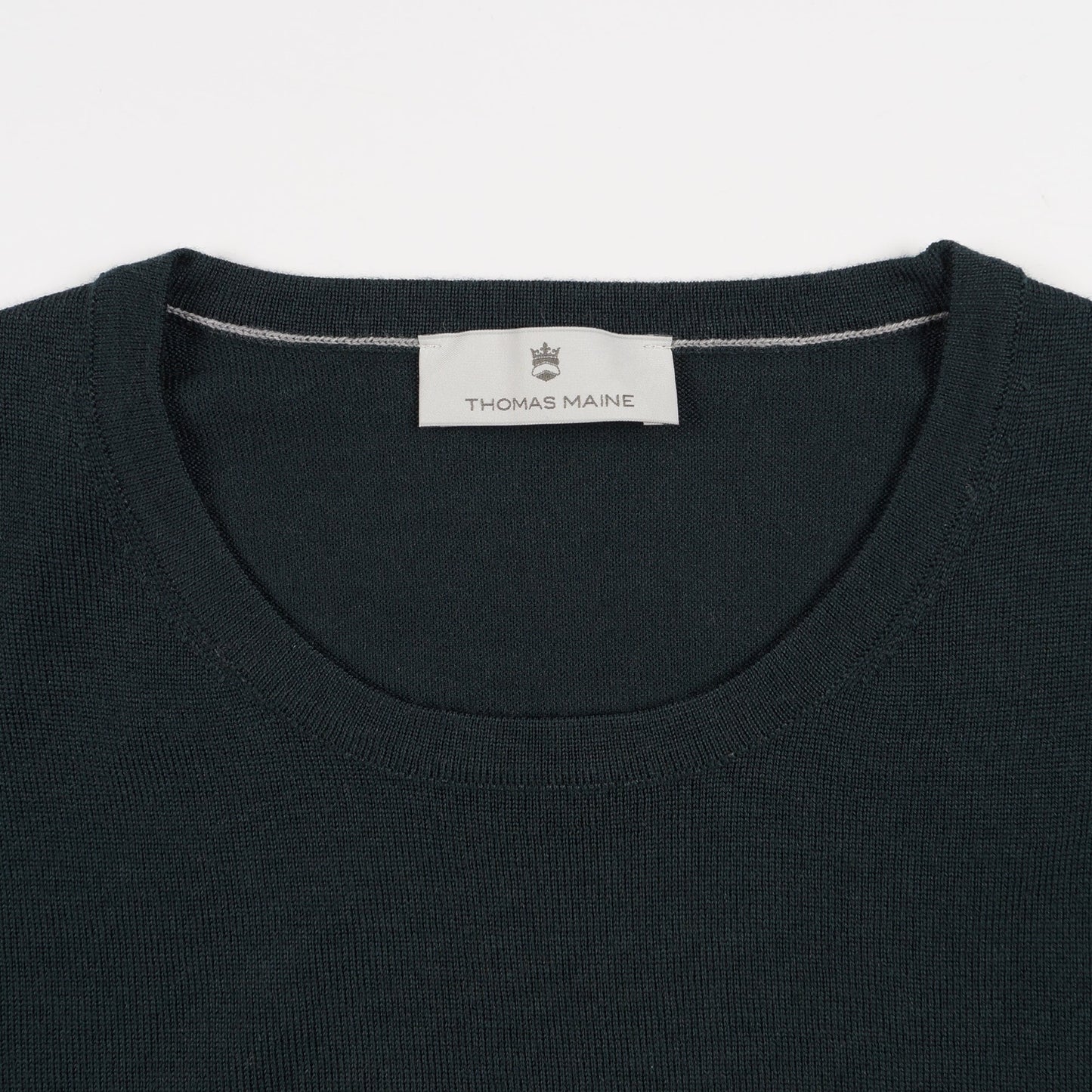 Merino Crew Neck Pullover - Dark Bottle