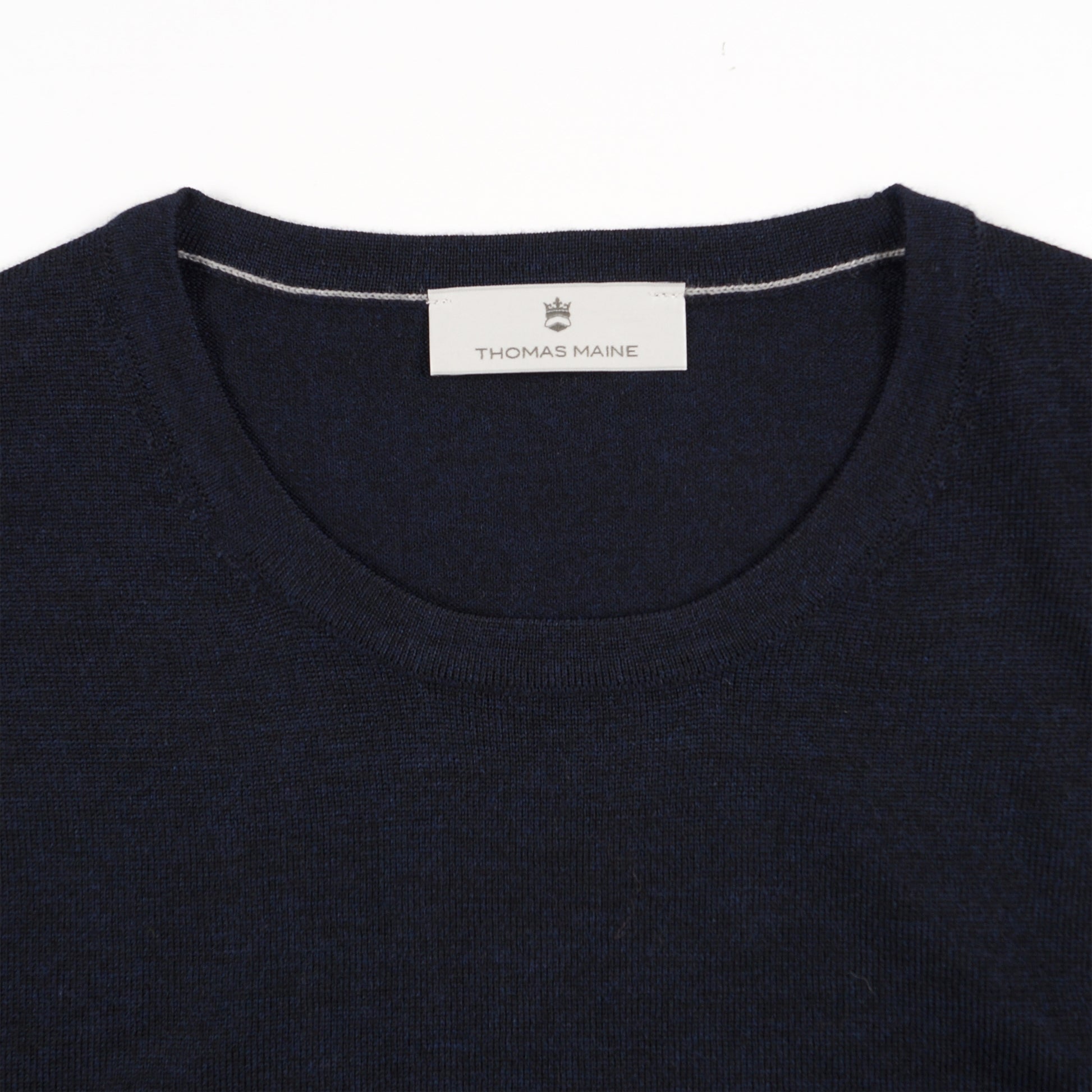 Thomas - Merino Crew Neck Pullover - Navy