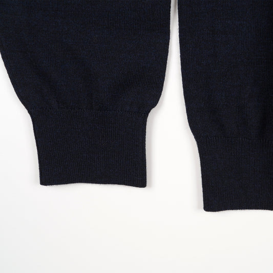 Merino Crew Neck Pullover - Navy