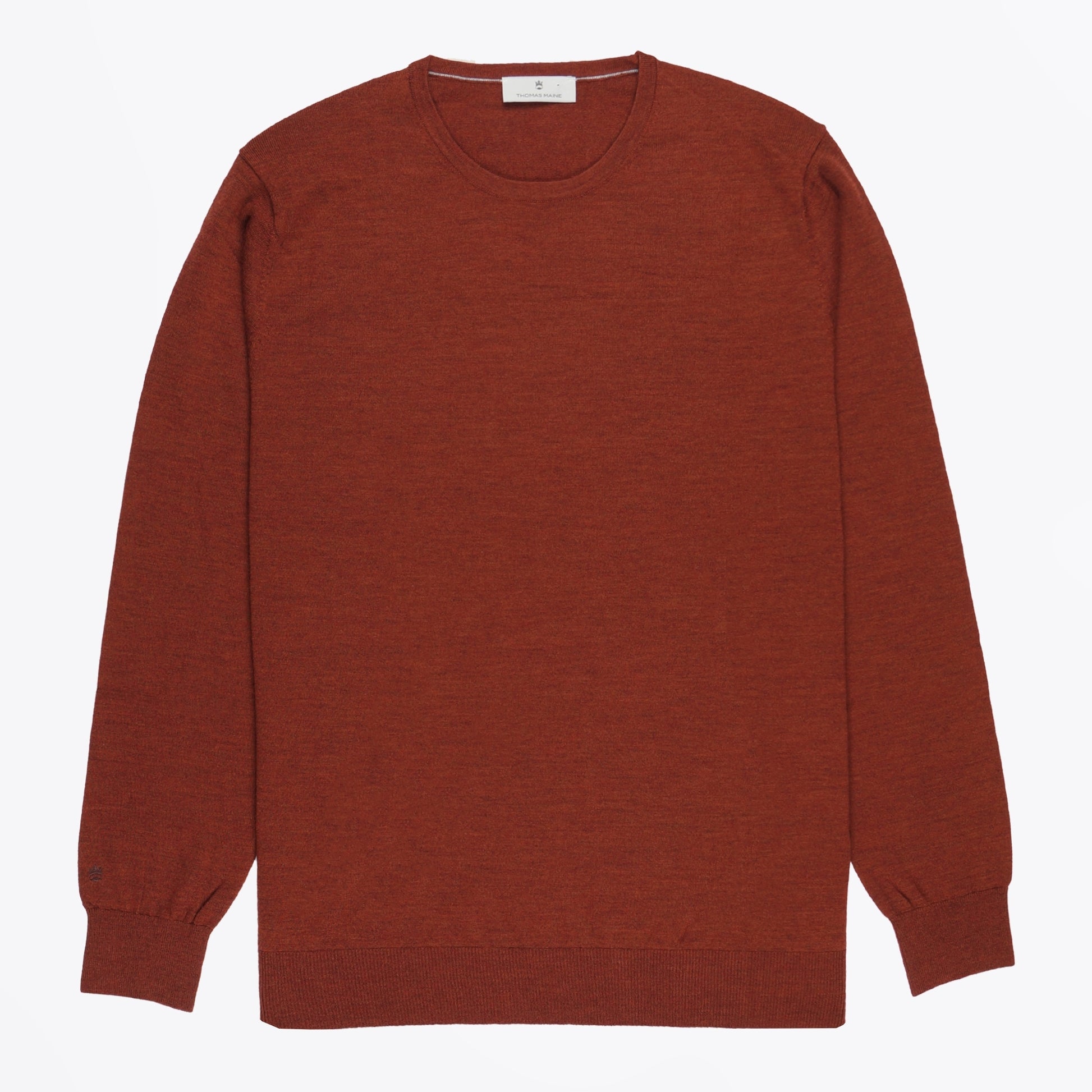 Thomas Merino Crew Neck Pullover - Jasper Melange