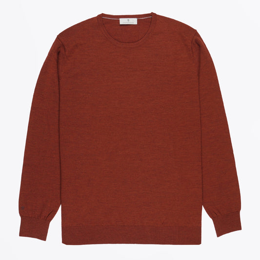 Merino Crew Neck Pullover - Jasper Melange