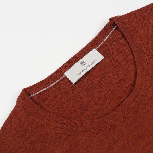 Merino Crew Neck Pullover - Jasper Melange