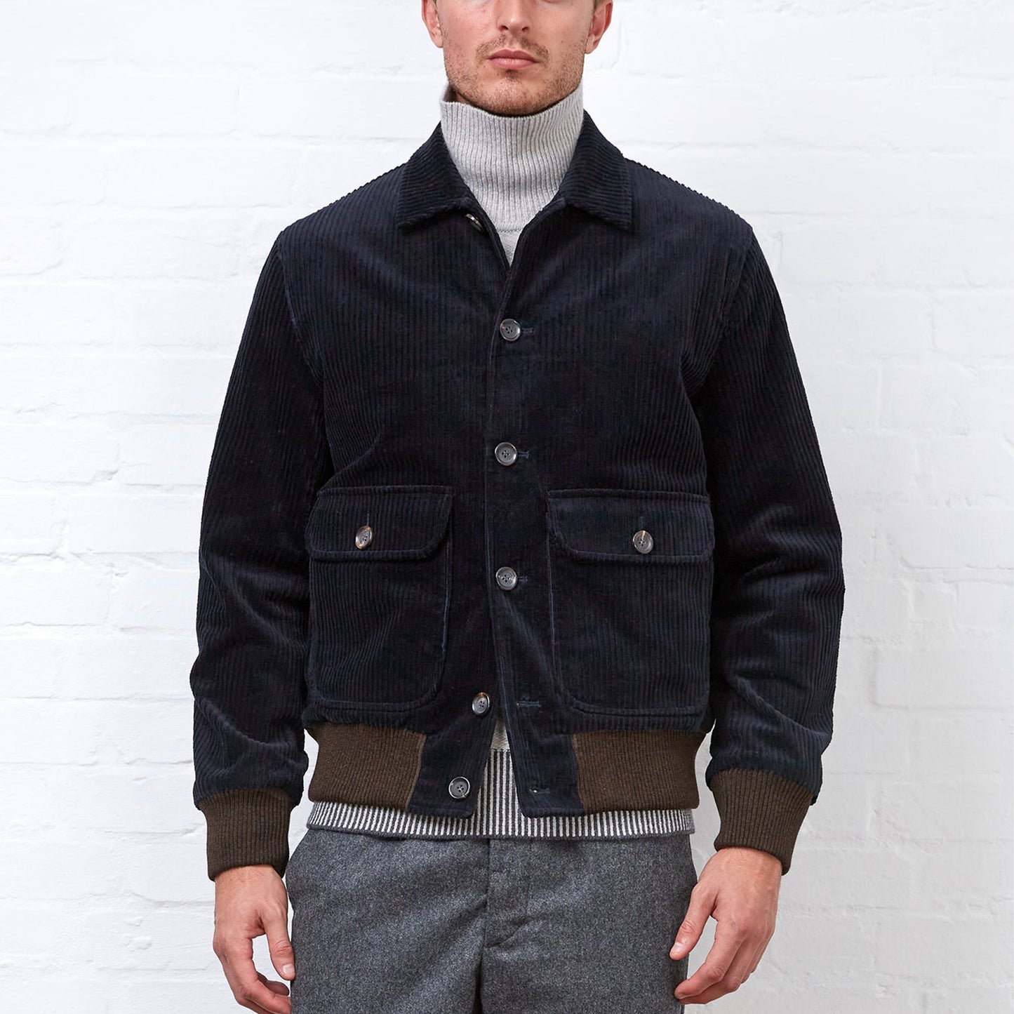 Linfield Bomber Cord Jacket - Midnight