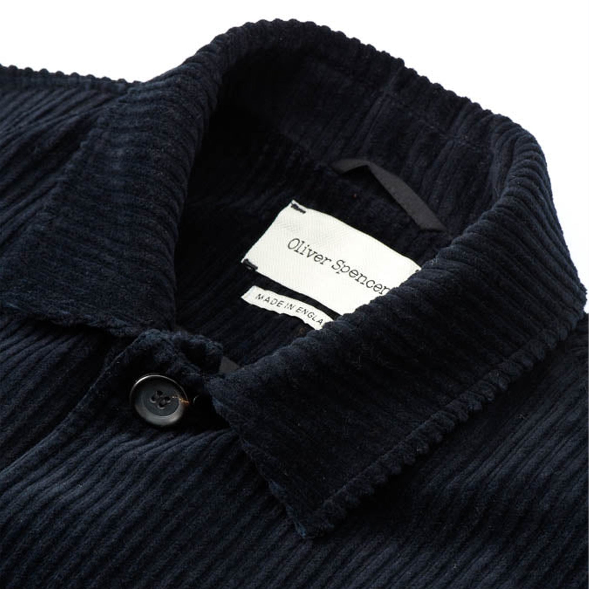 Oliver Linfield Bomber Cord Jacket - Midnight