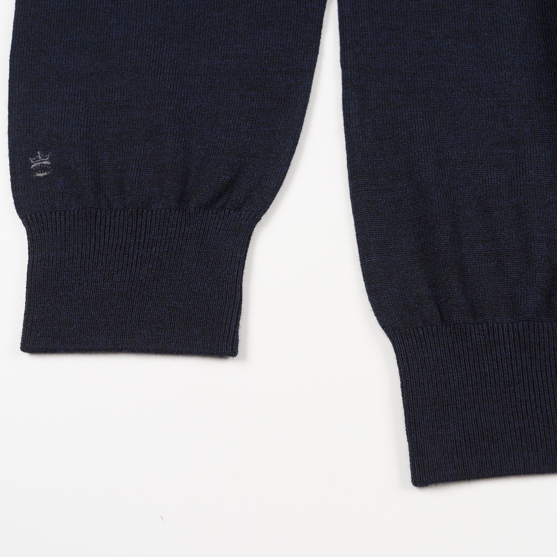 Thomas Merino Shirt Style Zip Pullover - Navy
