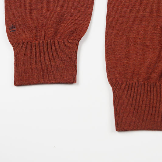 - Merino Shirt Style Zip Pullover - Jasper Melange