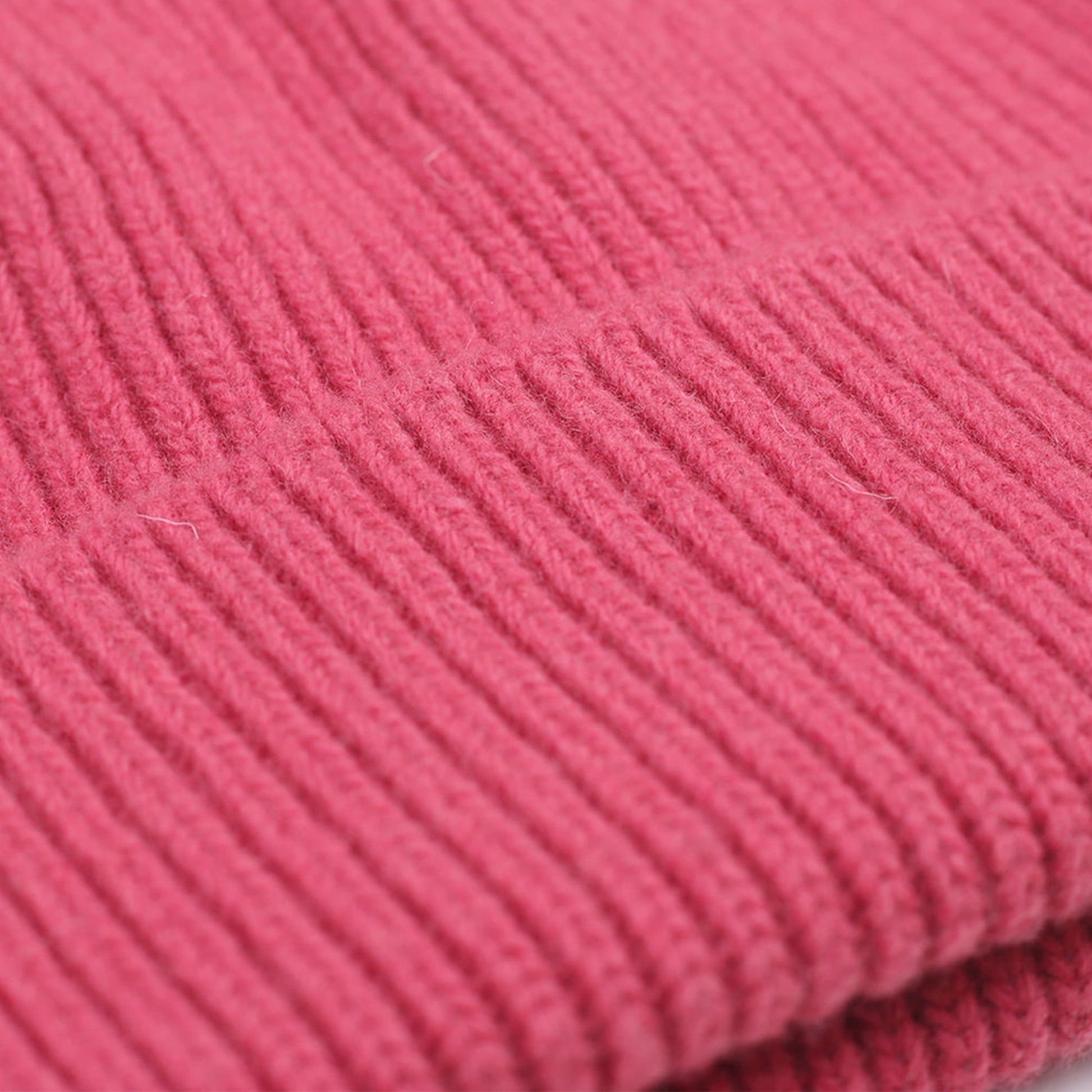 Colorful Merino Wool Beanie - Bubblegum Pink