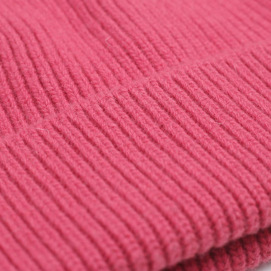 Merino Wool Beanie - Bubblegum Pink