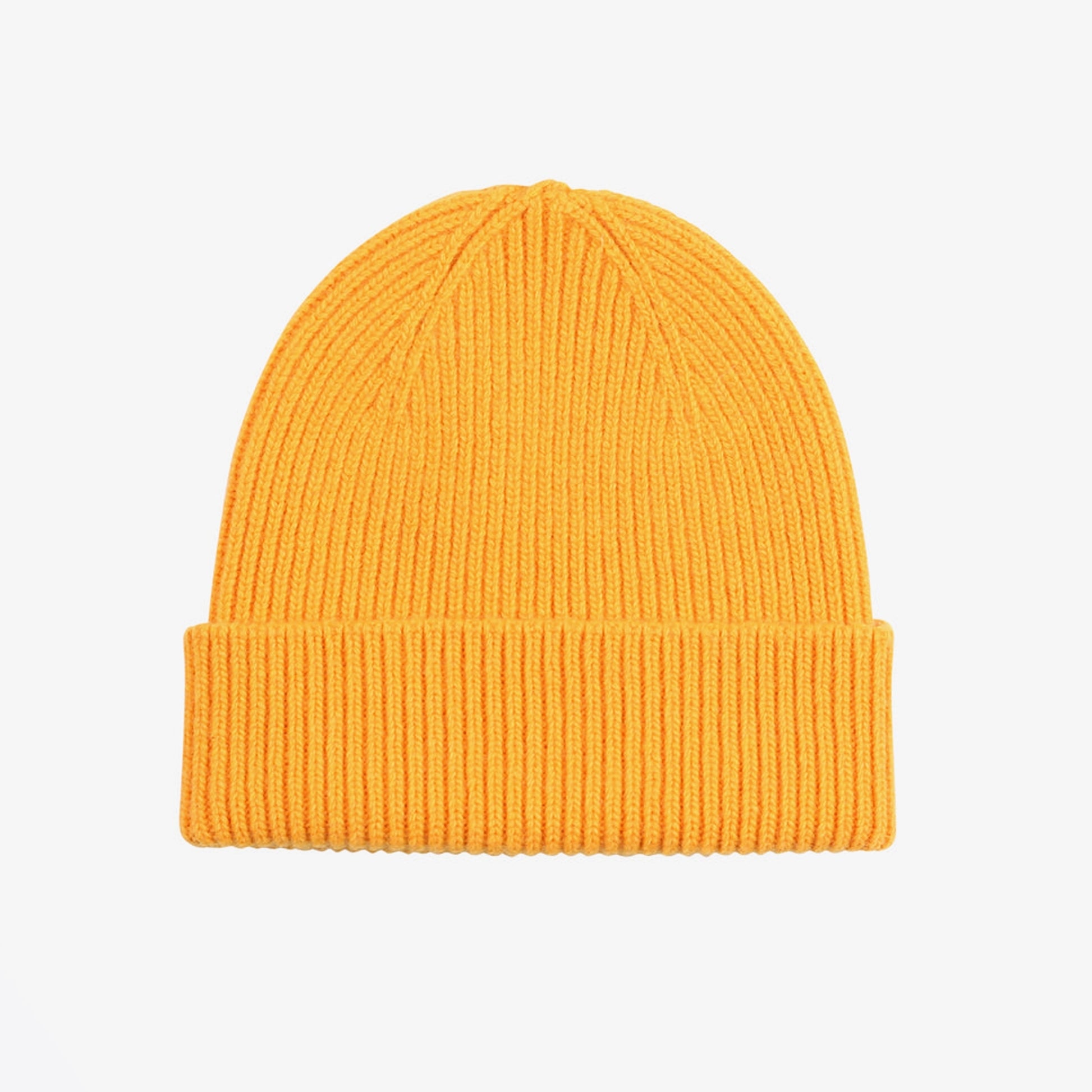 Colorful Merino Wool Beanie - Burned Yellow
