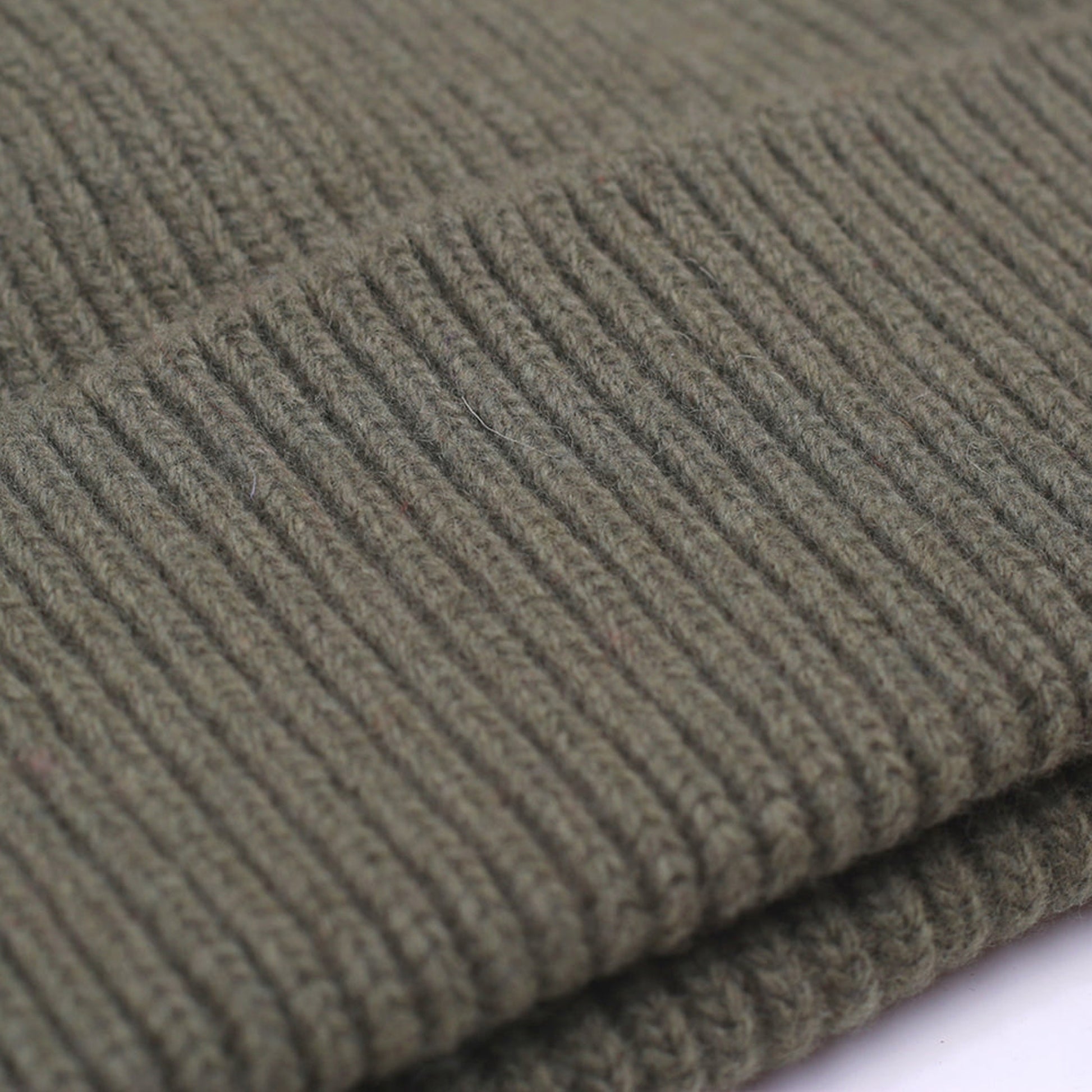 Colorful Merino Wool Beanie - Dusty Olive