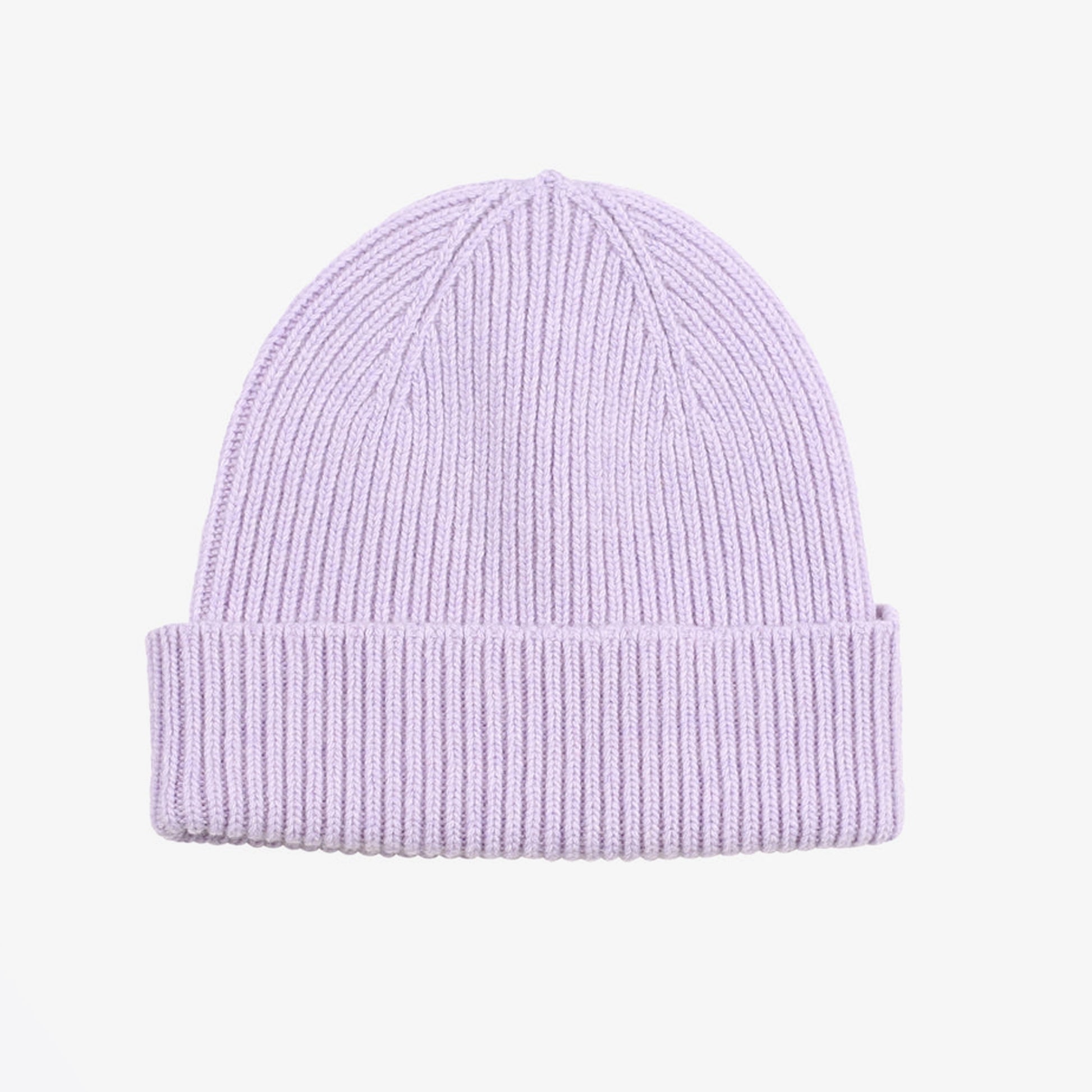 Colorful Merino Wool Beanie - Soft Lavender