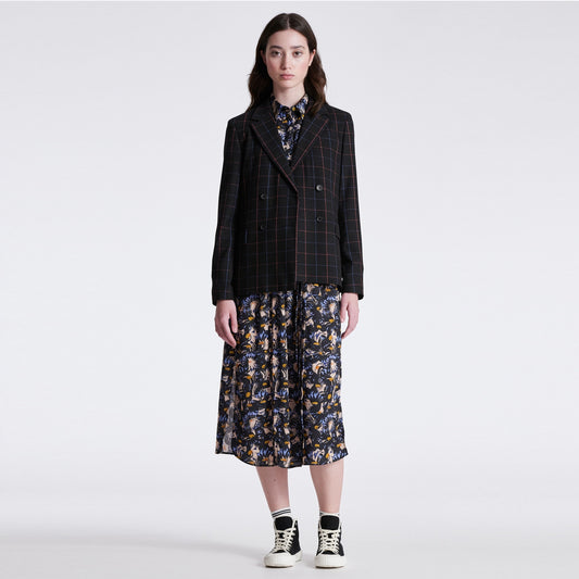 - Check Jacket - Black