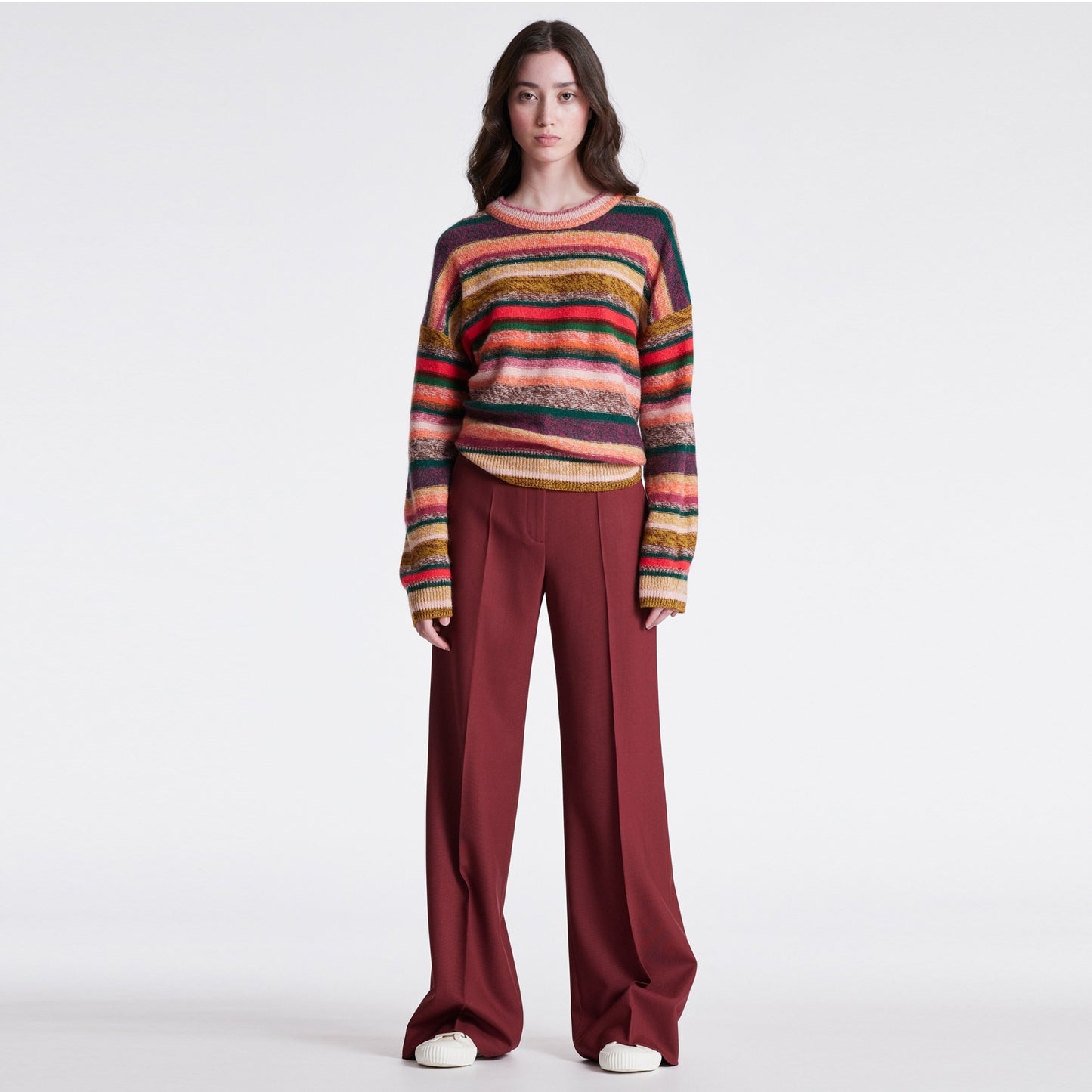 - Painted Stripe Pullover - Multi