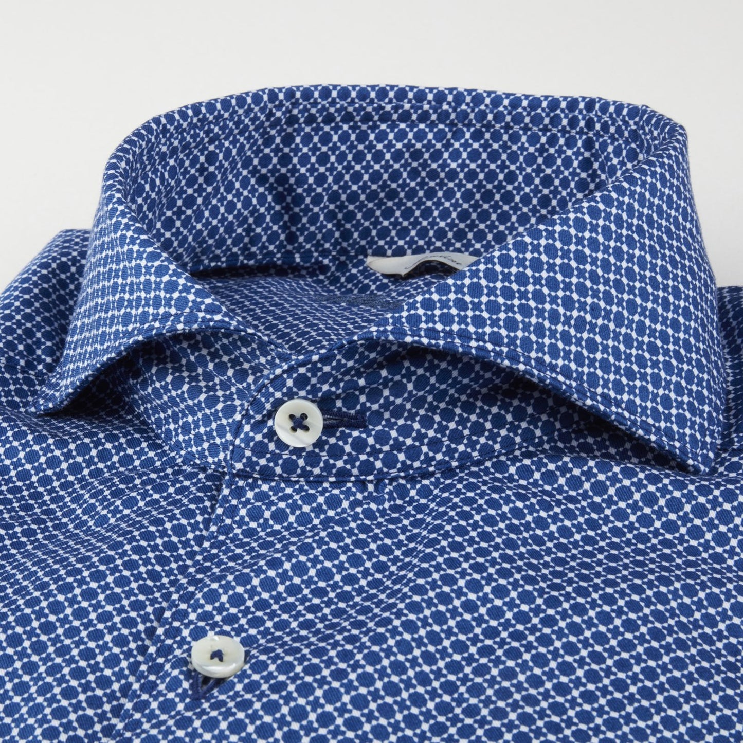 - 8361 Slimline Patterned Shirt - Blue