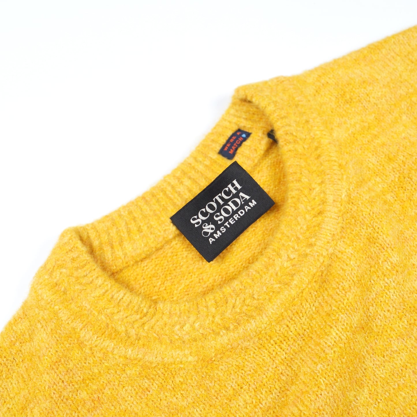- Soft Knit Crew Neck Pullover - Golden Melange