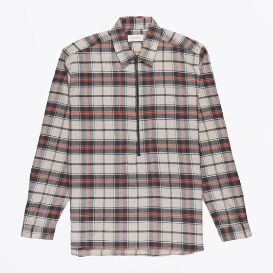 Half Zip Overshirt - Leander Beige