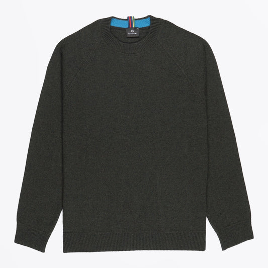 - Crew Neck Pullover - Very Dark Green