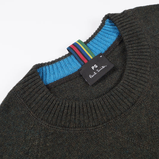 - Crew Neck Pullover - Very Dark Green