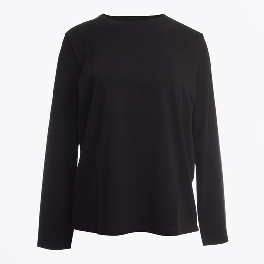 - Suna Scoop Neck T-Shirt - Black