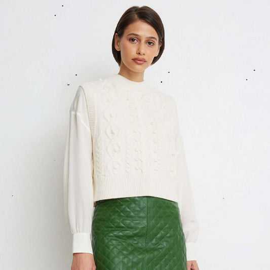 Gypsie Sweater Vest - Ecru