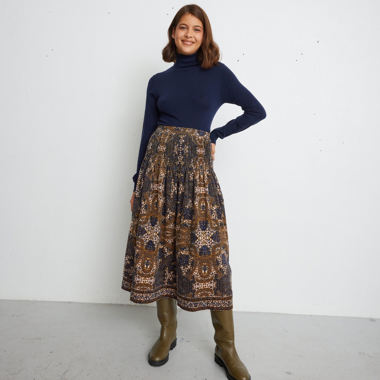 - Theonie Skirt - Mustard