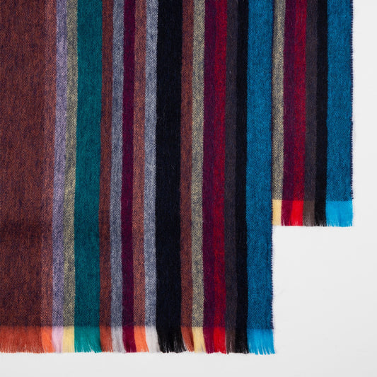 - Offset Stripe Scarf - Multi-Colour