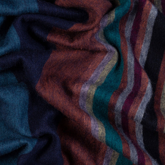 - Offset Stripe Scarf - Multi-Colour