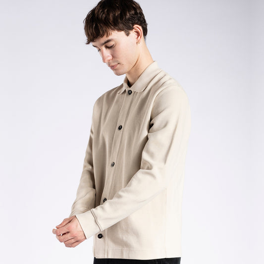Jorn - Textured Overshirt - Oatmeal