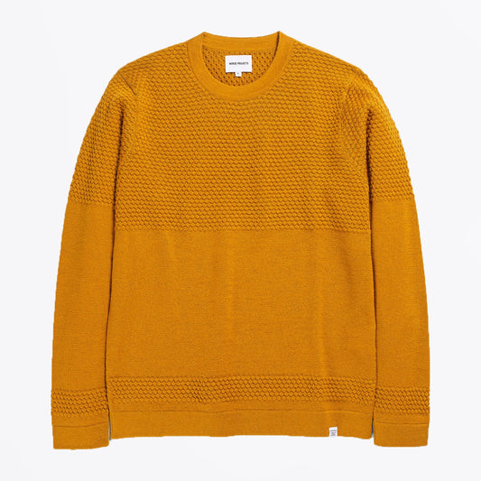 - Skagen - Bubble Yoke Crew Neck Sweater - Turmeric Yellow