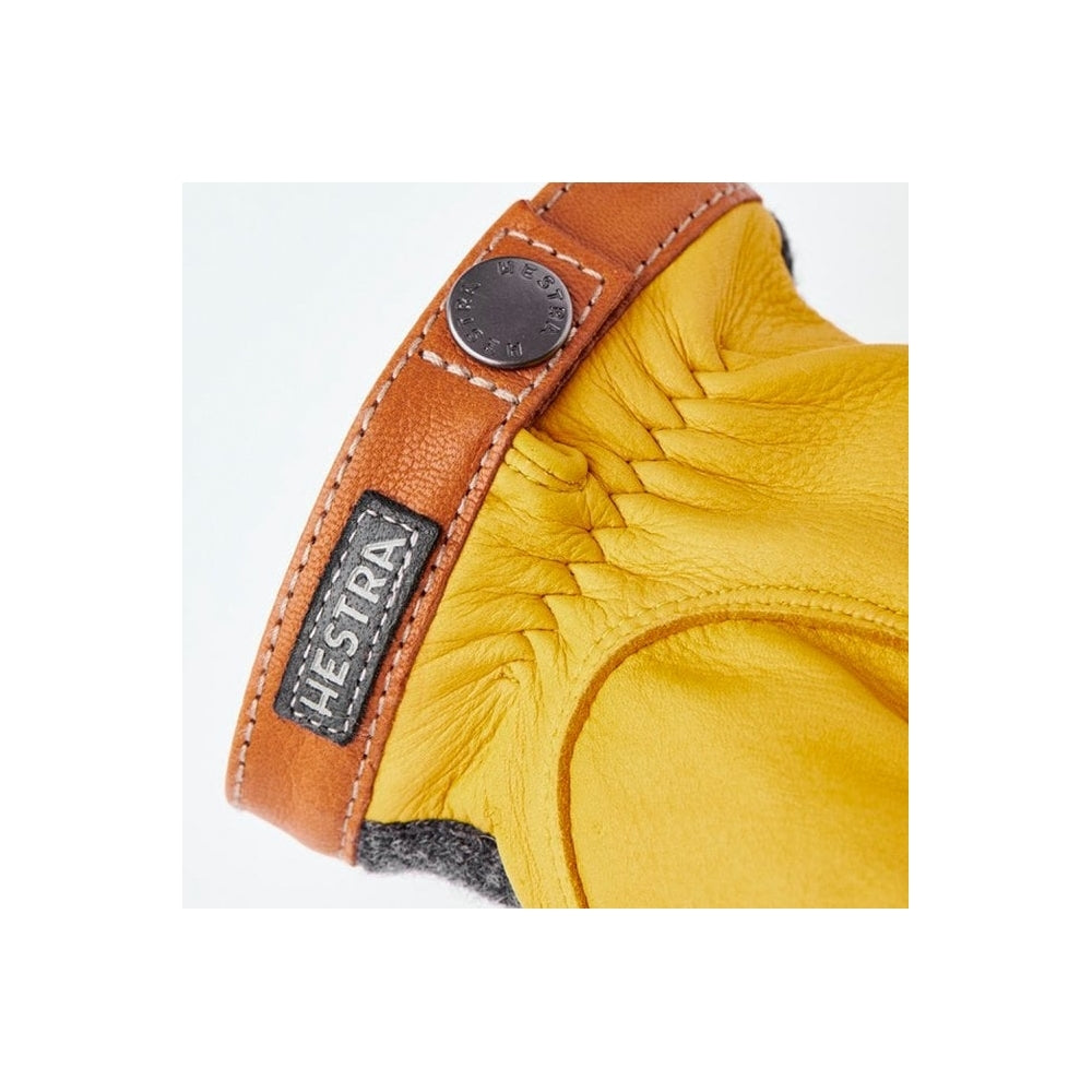 - Deerskin Wool Tricot Gloves - Yellow