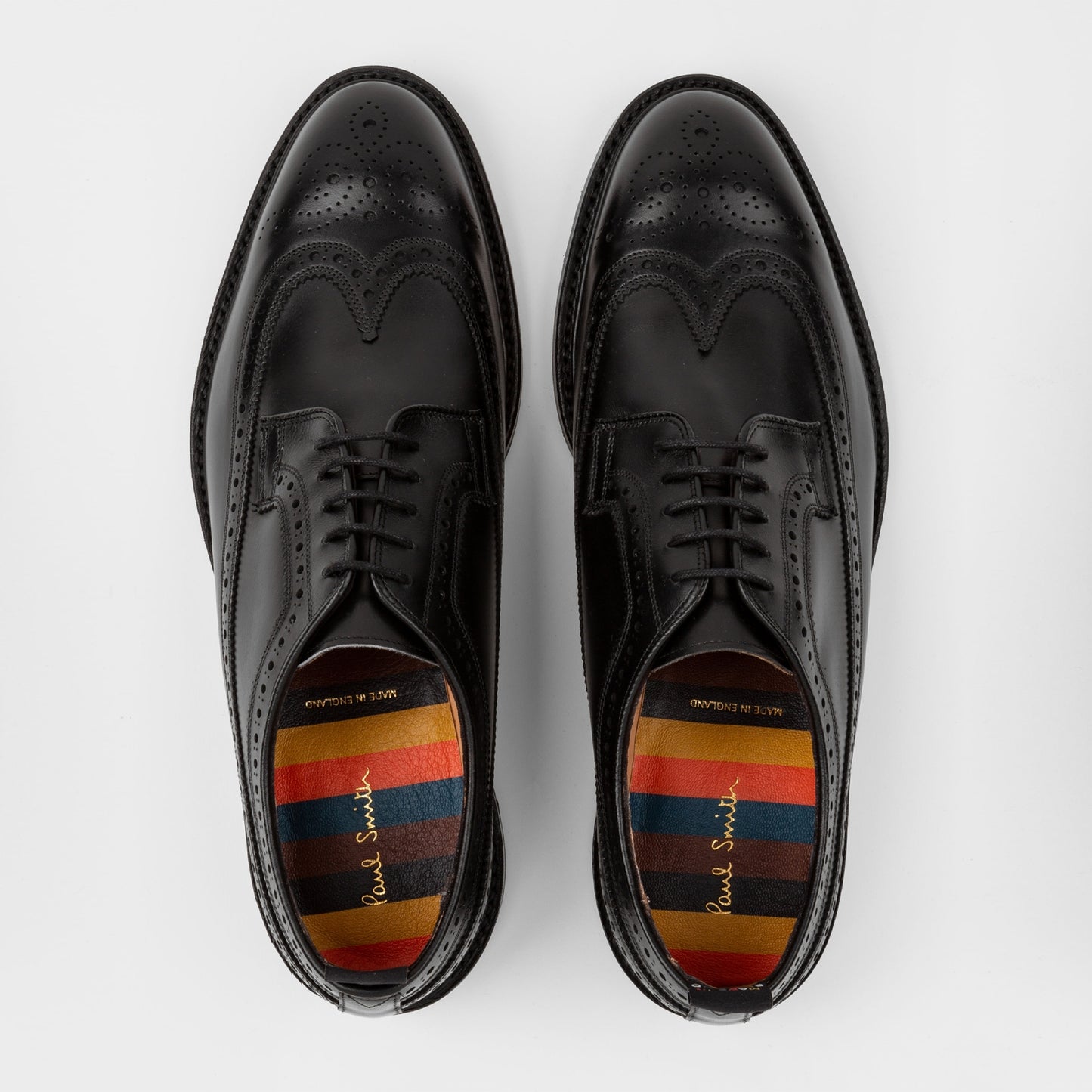 - Edwin - Designer Leather Brogues - Black